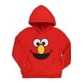thumbnail image 7 of Sesame Street Women's Elmo Embroidered Patch Big Face Plush Fleece Long Sleeve Adult Costume Pullover Hoodie, 7 of 7