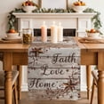 thumbnail image 2 of Table Runner 90 Inches Long for Kitchen Dining, Farmhouse Dresser Scarf Farmhouse, Dining Table Decorations for Wedding/Parties, Vintage Country Texas Star Wooden Grain 13 x 90 In, 2 of 8