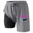 thumbnail image 5 of Mens Swim Trunks with Compresssion Liner 2026 Summer Casual Elastic Waist Board Shorts with Pockets Swim Shorts Beachwear, 5 of 5
