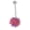 Blue/Orange/Pink, variant on Belly Button Ring with Koosh Ball Flexible Maternity
