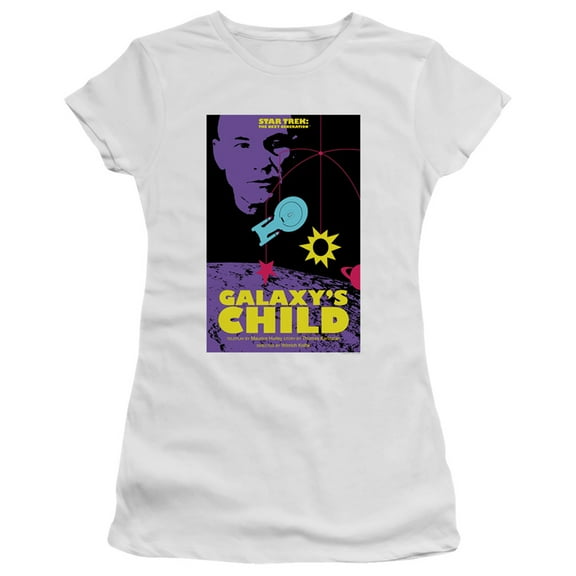 Star Trek Tng Season 4 Episode 16 Junior Women's Sheer T-Shirt White