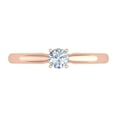 thumbnail image 3 of 1/4 Carat 4-Prong Set Solitaire Diamond Engagement Ring Band in 14K Rose Gold (Ring Size 10.25), 3 of 5