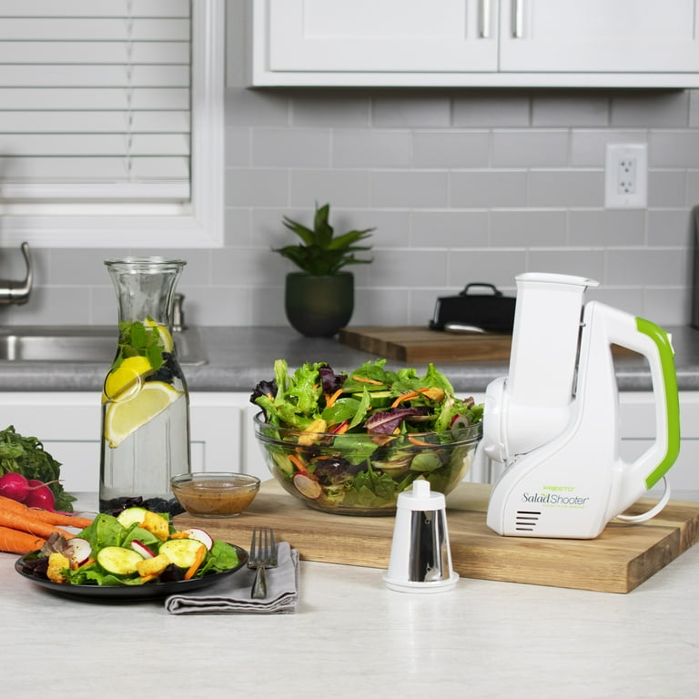 Presto Salad Shooter Electric Slicer 02910, White - Compact Presto Salad Shooter Electric Slicer 02910, White - Compact