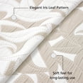 thumbnail image 3 of Mainstays Iris Leaf Stitched Quilt, King, Beige, Reversible Lightweight Bedding, 3 of 9