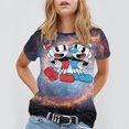 thumbnail image 3 of Cuphead T-Shirts for Men Women, Anime Short Shirts, Unisex Short Sleeve Tops, Crew Neck Tee Shirts, S-4XL, 3 of 8