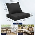 thumbnail image 4 of Outdoor Deep Seating Cushion Set 24x24x4inch  Waterproof Fade-Resistant Deep Seat and Backrest Chair Cushions for Garden Courtyard Furniture, 4 of 6