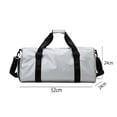 thumbnail image 2 of Small Gym Bag , Workout Bag for Sports and Weekend Getaway, with Shoe and Wet Clothes Compartments-Silver gray, 2 of 6