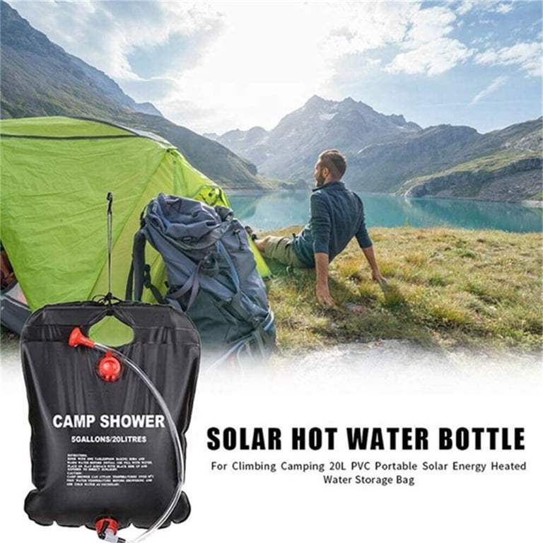 2 Pack Portable Outdoor Solar Shower Bag Camp Shower Bag 5 Gallons/20L with  Removable Hose and On-Off Switchable Shower Head for Camping Beach Swimming  Outdoor Traveling - Walmart.com