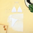 thumbnail image 4 of Huowey New Swimsuit Women Mesh Skirt Tether Bikini Vacation Beachwear Honeymoon Cruise Trendy Wear, 4 of 5