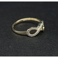 thumbnail image 2 of 14k Real Solid Yellow Gold Infinity Heart Ring, 14k Solid Gold Women Heart Ring, Infinity Symbol Gemstone Gold Ring for Women, Gift, (Ring size:8 1/2;), 2 of 4