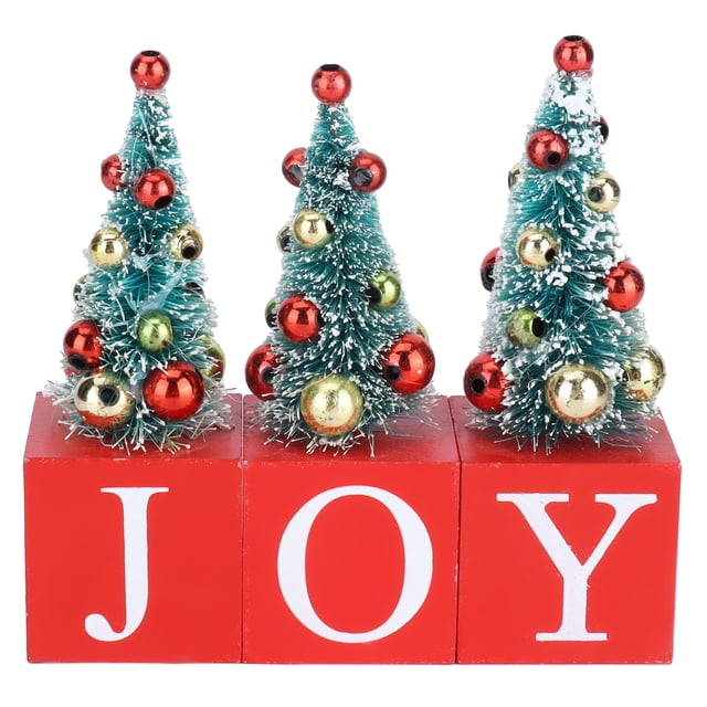 Adorno para árbol de Navidad, bonito árbol de Navidad de escritorio, miniárbol de Navidad, decoración de escritorio JOY