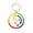 white, variant on Rainbow Artist Palette Keychain - Color Wheel Keychain with Star Details, Creative Art Lover Gift