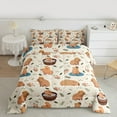 thumbnail image 2 of Manfei Cartoon Cute Kapibara Bedding Comforter Set,Brown Animal Capybara Twin Comforter Sets,Pink Flower Floral Bedding Set For Kids Girls,Ultra Soft Home Decor Reversible,2 Pieces, 2 of 8