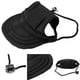 thumbnail image 5 of Sombrero de béisbol para perros Protección solar Cómodo sombrero deportivo ajustable para mascotas con orificios para las orejas para perros pequeñosNegro S, 5 of 12