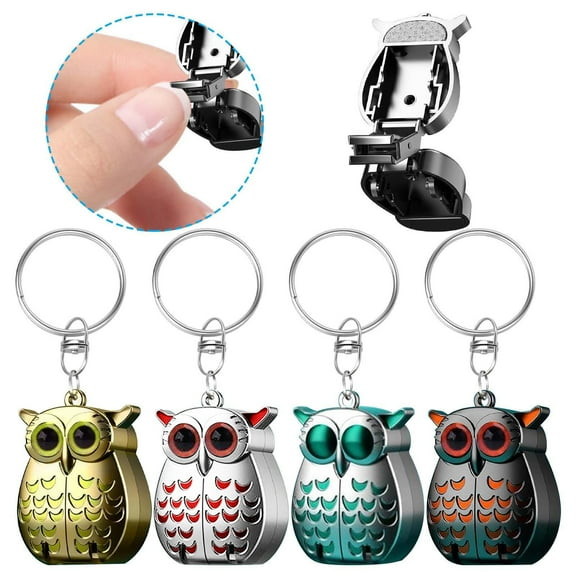 2-in-1 Foldable Owl Keychains Nail Clippers, German Professional Stainless Steel Mini Nail Clippers, Portable Foldable Owl Keychain Mini, Gifts Stocking Stuffers