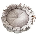 thumbnail image 2 of Cómoda cama para perros y , alfombrilla cálida, cojín ajustable, suministros , cómoda, fácil de limpiar, forma forma forma para de invierno, - punto gris claro, 2 of 8