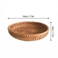 thumbnail image 2 of Woven Rattan Fruit Basket, Round Serving Tray for Dinner Parties, Coffee Table Decor, and Home Storage Dining Table Storage, Coffee Table Decor, Multicolor_#1709, 2 of 4