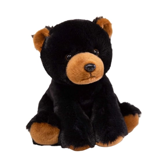 nTRIUQJ Soft Black Bear Stuffed Animal Toy Adorable Cuddly Companion For Kids Black