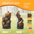thumbnail image 4 of Haverchair 23.6" Outdoor Water Fountain with LED Lights, 4-Tier Squirrels Hazelnut Bowls Garden Fountain, Modern Cascading Waterfall Fountains for Garden, Patio, Backyard, Deck, Porch and Home Decor, 4 of 7