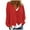 Red, variant on Towmus Cardigan Sweaters for Women Long Sleeve Open Front Button Down V Neck Soild Color Knit Cardigans Tops Outwear