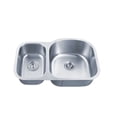 thumbnail image 2 of KRAUS Premier 32-inch 16 Gauge Undermount 60/40 Double Bowl Stainless Steel Kitchen Sink, 2 of 4