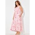thumbnail image 3 of Catherines Women's Plus Size Petite Morning To Midnight Maxi Dress (With Pockets), 3 of 5