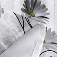 thumbnail image 5 of Rustic Farmhouse Shower Curtain, Farm Gray Grey Daisy Floral Flowers and Butterfly on Country Wooden Shower Curtain for Bathroom, Gray White Yellow Shower Curtain with 12PCS Hooks, 48X70IN, 5 of 16