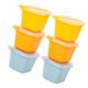 thumbnail image 2 of Molde para bloques de hielo para cócteles, almacenamiento de alimentos, molde para congelar con tapa para el hogar, amarillo, naranja y azul, 6 uds., 2 of 5