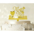 thumbnail image 1 of Personalized Mr & Mrs Wedding Cake Topper Personalized Mirror Cake Topper Color Option Available 5-7 Inches Wide, 1 of 1