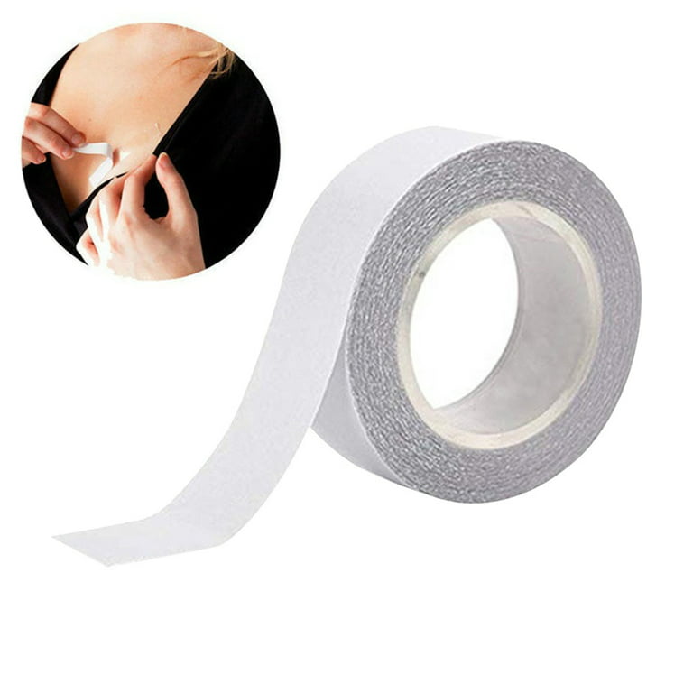 Xmarks Double Sided Skin Tape, Body and Clothing Friendly Self-Adhesive  Tape to Keep Fashion Dress/Fabric in Place, 0.6 in x 16.4 ft