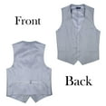 thumbnail image 2 of Men's V-Neck Suit Vests Formal Business Vest Wedding Tuxedo Light Grey Slim Fit Waistcoat 3XL, 2 of 6