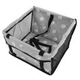 thumbnail image 4 of Asiento de coche para mascotas, patrón de pata de oso, asiento de coche para perros, asiento de coche plegable para mascotas, muy versátil, 4 of 8
