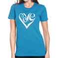 thumbnail image 1 of Women's Premium Blend Word Art T-shirt - Script Love Heart, 1 of 2