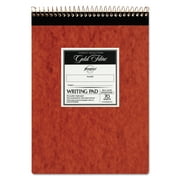 Ampad Gold Fibre Retro Wirebound Writing Pads, 1 Subject, Wide/Legal Rule, Red Cover, 8.5" x 11.75", 70 Sheets