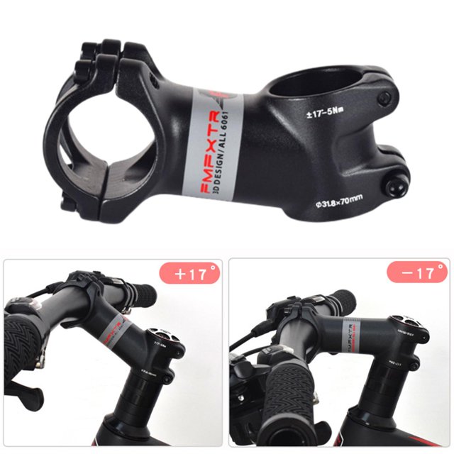 Vástago de bicicleta Vástago de bicicleta de 17 degree grados, 31,8 mm 60/70/80/90/110 mm Vástago de Vástago de manillar de bicicleta de montaña para 318 x 70 mm Soledad Elevador de potencia de bicicleta