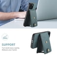 thumbnail image 6 of Detachable Wallet Cover for iPhone 15 Case with Card Holder Slots, PU Leather Slim Purse 2-in-1 Magnetic Phone Case Compatible with MagSafe Charging for iPhone 15, Blue, 6 of 10