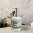 thumbnail image 3 of Ambesonne Summer Soap Dispenser & Toothbrush Holder Set, Flowers Blooming Garden, 2 Pcs, Purple Green, 3 of 6