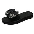 thumbnail image 2 of Viluyesy Womens Slide Sandals, Soft Sole New Style Soft Sole Casual Flatform Slippers Black, 2 of 9