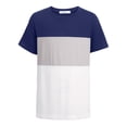 thumbnail image 5 of Arshiner Boys 2 Piece Summer Outfits Navy & Grey Colorblock Top and Shorts Set 9-10 Years, 5 of 7