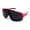 Pink, variant on Kush Mens Exposed Lens Racer Shield Plastic Sport Sunglasses Blue