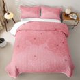 thumbnail image 2 of Feelyou Spooky Spider Web Quilt King, Cute Pink Halloween Spider King Coverlet Set, 3pcs, 1 Comforter and 2 Pillowcases, 2 of 7