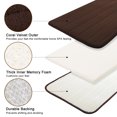 thumbnail image 4 of Home Memory Foam Non-slip Washable Warm Toilet Pads Mats Rug 2 in 1 Coffee Color, 4 of 6