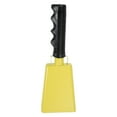 thumbnail image 1 of Campanas de vaca de 9 pulgadas para juegos de fútbol, campanas para eventos deportivos, fabricadas en metal, ruidosas, con mango para animar competiciones, maratones, bodas, pintura DIY, amarillas, 1 of 7