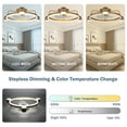 thumbnail image 3 of Cusp Barn 20-In Flush Mount Ceiling Fan with Lights APP Control Smart Dimmable Starry Lighting Fixture, 3 of 6