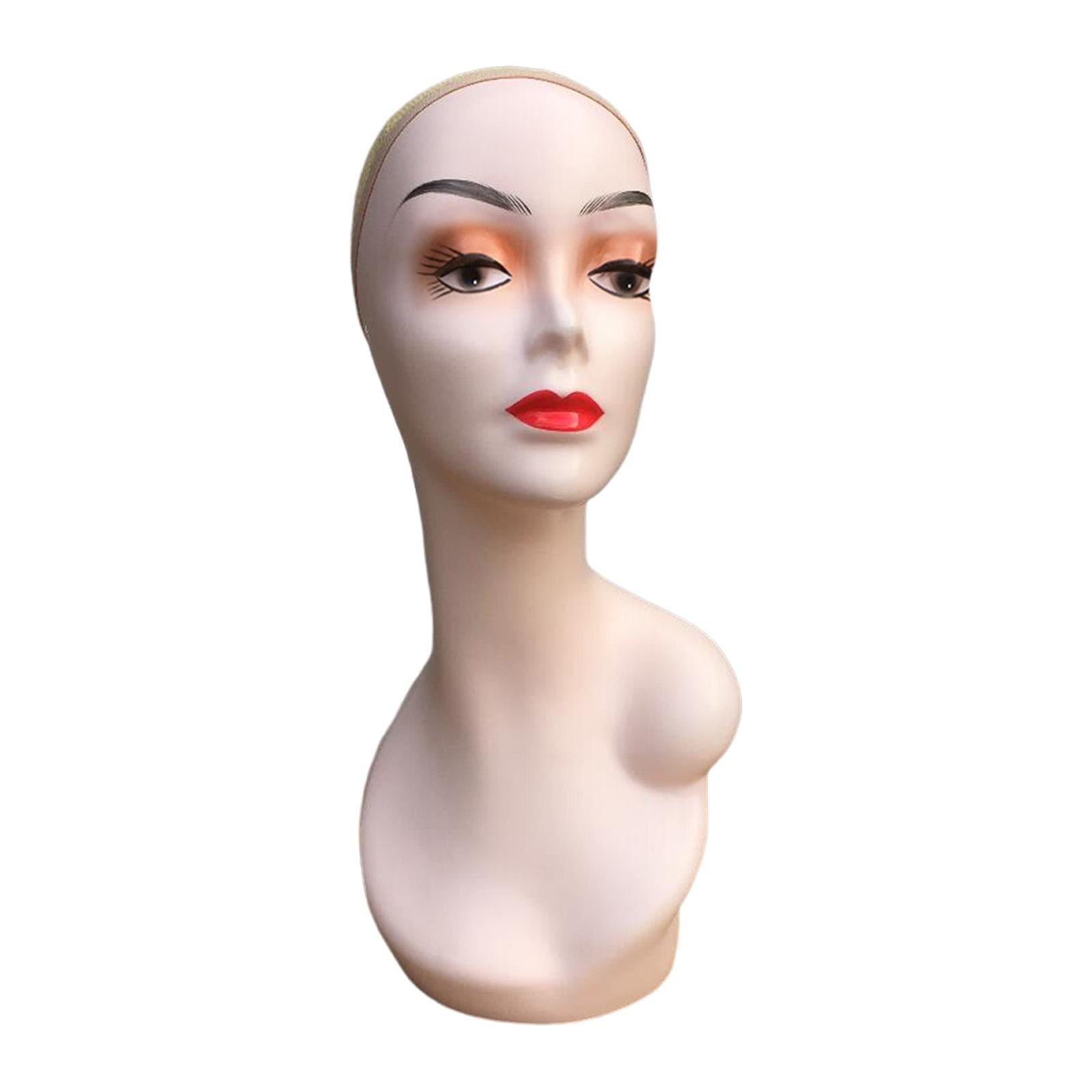 Female Mannequin Head, Doll Head ,Professional Makeup Cosmetology Female Training Head , Bald Manikin Head for Home ,Shop Hat Hair Style I
