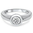 thumbnail image 4 of Pompeii 1ct Bezel Set Solitaire Diamond Engagement Ring 14K White Gold Round  (G/H,I1), 4 of 4