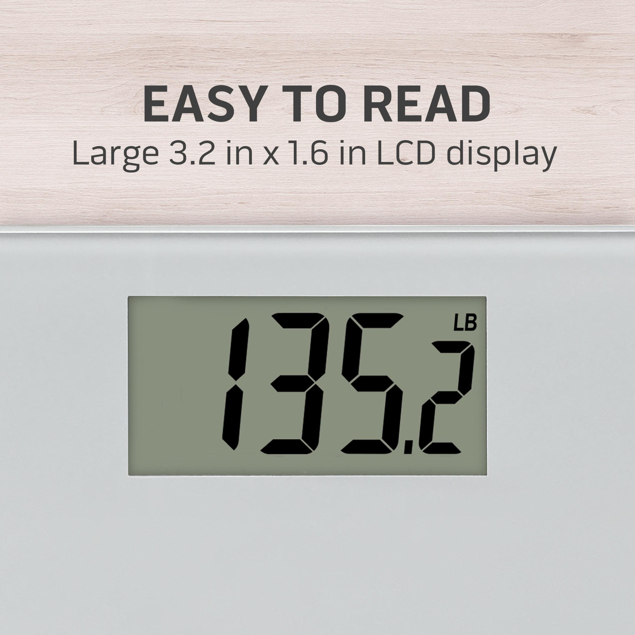 Health o meter Compact Glass Scale, 450 lb Capacity, Accurate Weight, LCD Display