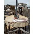 thumbnail image 2 of Outdoor Tablecloths with Umbrella Hole & Zipper, Retro Coffee Round Tablecloth 54 Inch, Modern Vintage Farmhouse Brown Coffee Beans Waterproof Table Cloth, Patio/Pool/Picnic Table Covers, 2 of 8