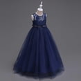 thumbnail image 7 of ATOGUTA Wedding Dresses for Girls Guest Navy Sleeveless Tulle Long Formal Wedding Pageant Party Fancy Princess Ball Gown Dresses 5T-15, 7 of 7