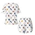 thumbnail image 5 of Kdxio Various Rooster Print Pajamas Sets for Women Short-Sleeved Pjs with Lounge Shorts Two Piece Sleepwear S-4XL, 5 of 9